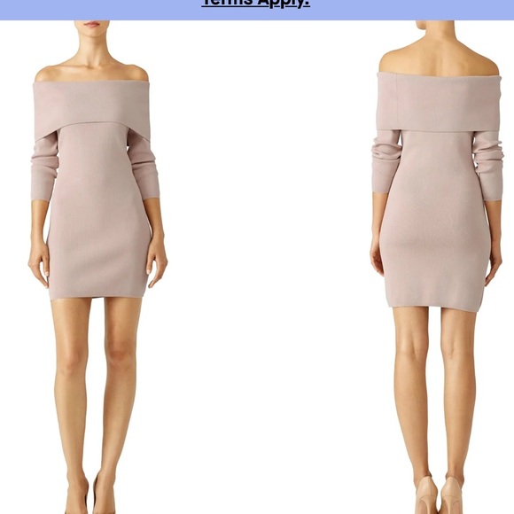 StyleStalker Blush Vana Knit Sweater Dress w Belt Womens Size Large NWT - Picture 1 of 12